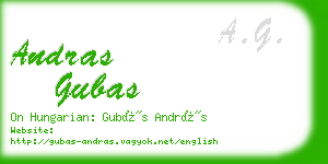 andras gubas business card